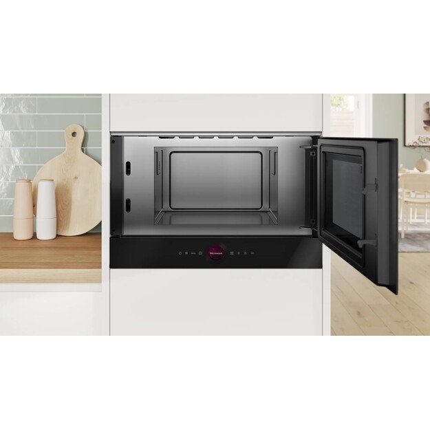 Bosch Serie 8 BFR7221B1 microwave Black Solo microwave Built-in 21 L 900 W 2
