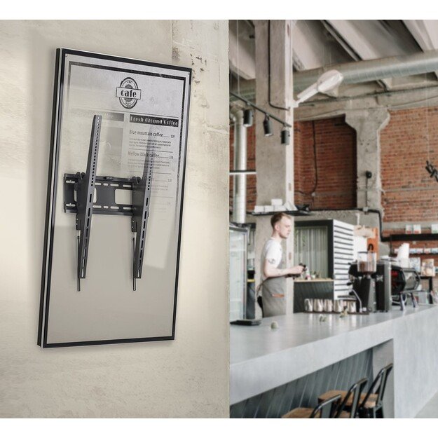 Gembird WM-75T-03 Portrait digital signage TV Wall Mount (tilt), 37  - 75  , black 3