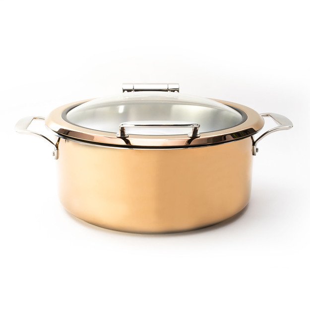 Buffet heater with window, copper