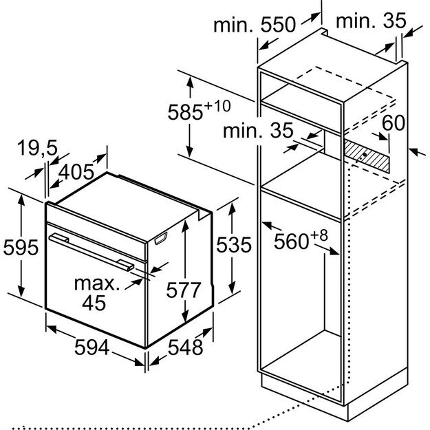 Bosch Serie 8 HBG7741B1 oven 71 L Black 7