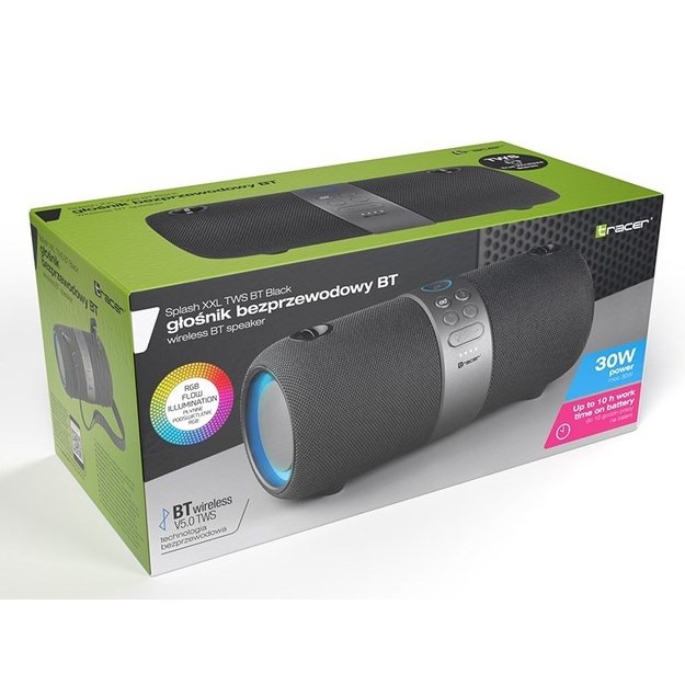 Tracer TRAGLO46789 Splash XXL portable speaker 30 W Stereo portable speaker Black