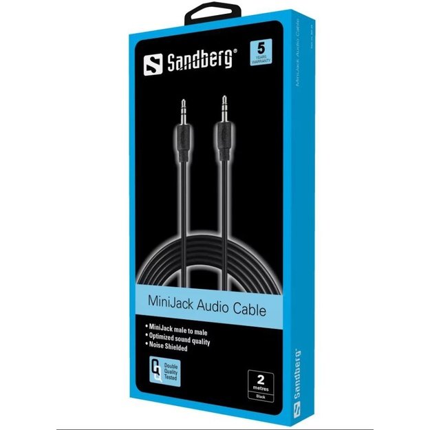 Sandberg 501-24 MiniJack Cable M-M 2m