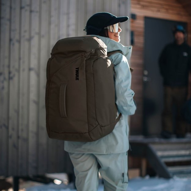 Thule 5157 Roundtrip Rolling Ski and Snowboard Boot Backpack 60L Deep Khaki