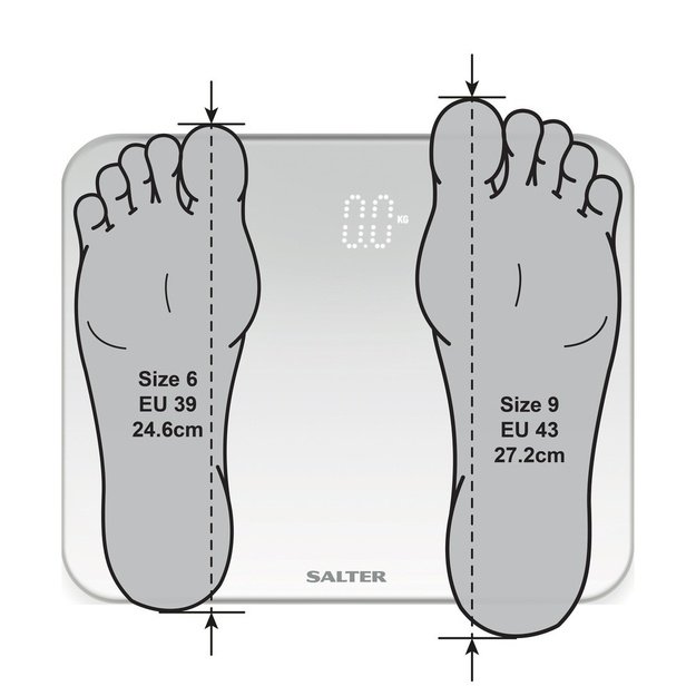 Salter 9204 BFEU12 Phantom Electronic Scale, Black