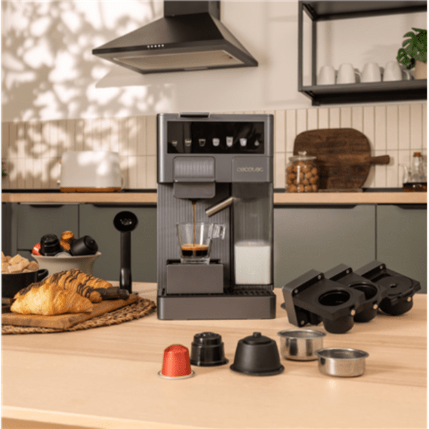 Cecotec Coffee machine | FreeStyle Latte T | Pump pressure 20 bar | Built-in milk frother | Automatic | Grey | 1350 W
