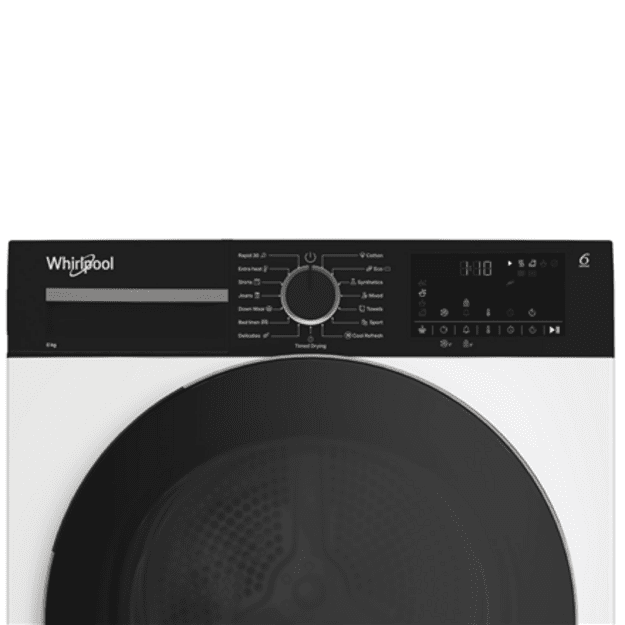 Whirlpool Dryer Machine | WPS D8 WBS EE | Energy efficiency class D | Front loading | 8 kg | Heat pump | Digital | Depth 55 cm |