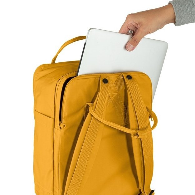 Fj&auml;llr&auml;en Kanken Laptop 15  Casual backpack Ochre Polyamide, Polypropylene (PP), Vinylon