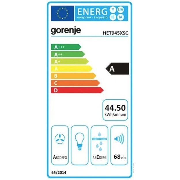Įmontuojama kaitlentė su integruotu gartraukiu Gorenje HET945XSC