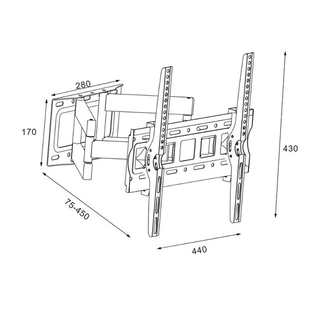 TV Laikiklis/Wall mount 22 65 40kgV180&deg;H15&deg; CP412