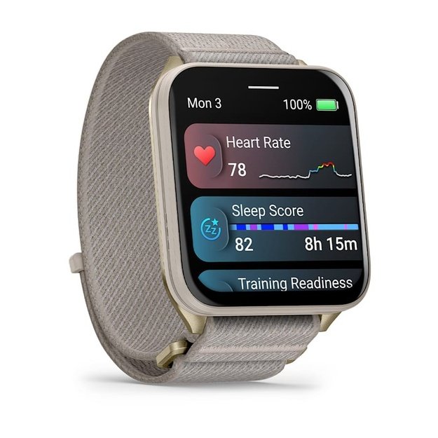 Garmin Venu X1 5.08 cm (2 ) AMOLED Digital 448 x 486 pixels Touchscreen Gold, Titanium Wi-Fi GPS (satellite)