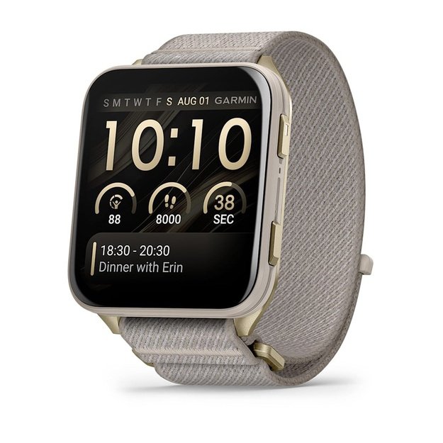 Garmin Venu X1 5.08 cm (2 ) AMOLED Digital 448 x 486 pixels Touchscreen Gold, Titanium Wi-Fi GPS (satellite)