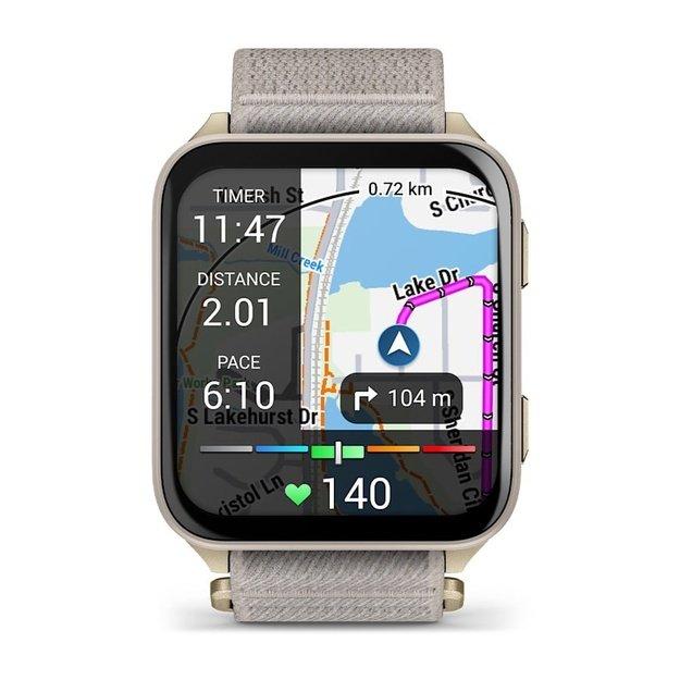 Garmin Venu X1 5.08 cm (2 ) AMOLED Digital 448 x 486 pixels Touchscreen Gold, Titanium Wi-Fi GPS (satellite)
