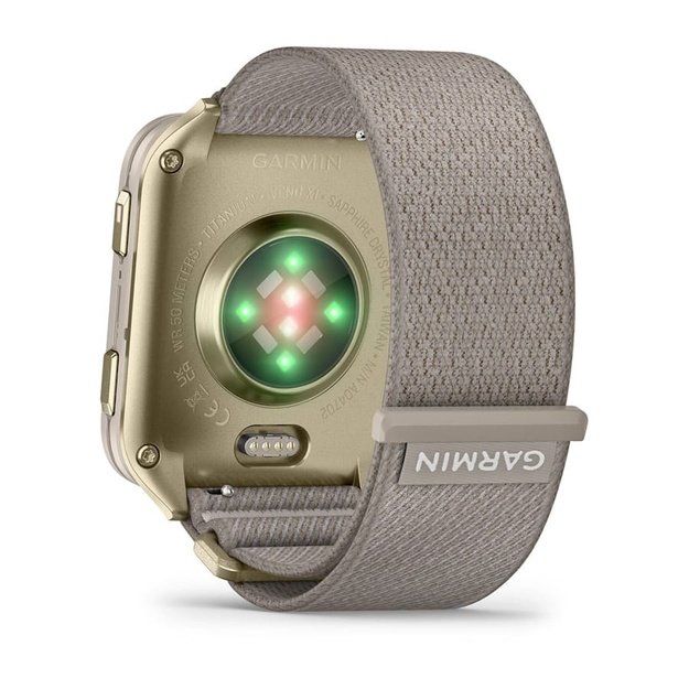 Garmin Venu X1 5.08 cm (2 ) AMOLED Digital 448 x 486 pixels Touchscreen Gold, Titanium Wi-Fi GPS (satellite)