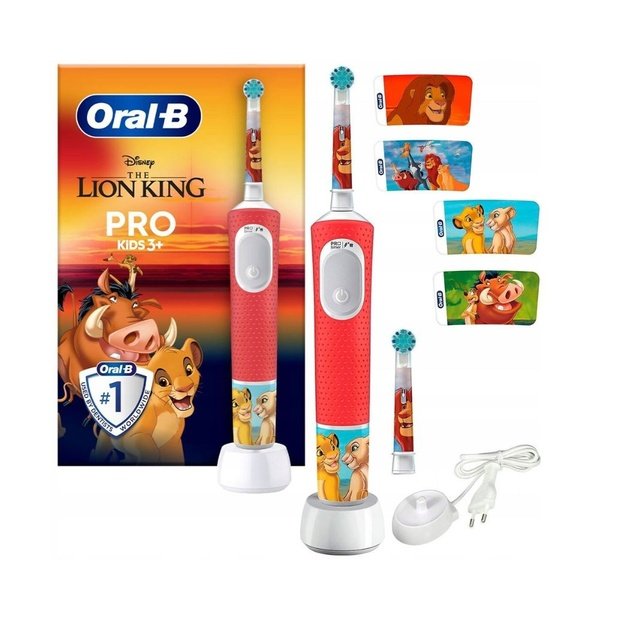 Oral-B Electric Toothbrush | Pro Kids 3+ Lion King | Rechargeable | For kids | Number of brush heads included 1 | Number of teet