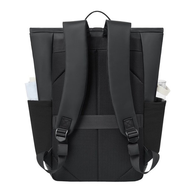 Rivacase Eden backpack Roll top backpack Black Polyester, PU leather