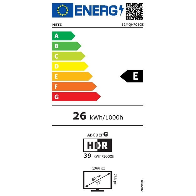 Metz MQH7030Z 81,3 cm (32 ) HD Ready Smart TV Black