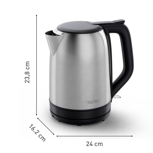 Tefal Subito KO5S0DE0 electric kettle 1.7 L 2400 W Black, Stainless steel