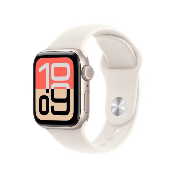 Apple Watch SE (3nd generation) SE 3 GPS + Cellular 40mm Starlight Aluminium Case with Starlight Sport Band - S/M
