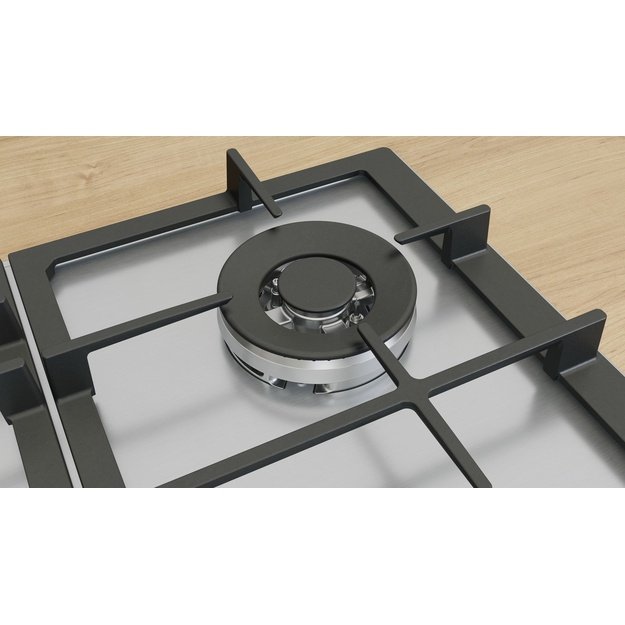 Bosch Serie 6 PCH6A5I90 hob Stainless steel Built-in 60 cm Gas 4 zone(s)