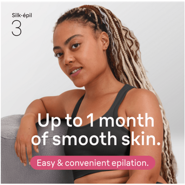 Braun Silk-&eacute;pil 3 SE3-000 Epilator, White/Pink