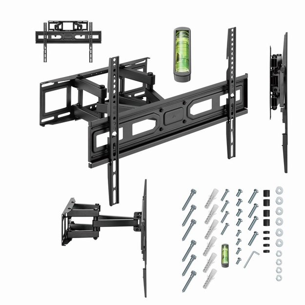Gembird | Wall mount | WM-80ST-03 | Tilt, Swivel | 37-80   | Maximum weight (capacity) 40 kg | Black