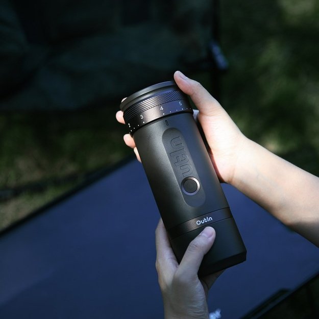 Portable electric coffee grinder OutIn Fino Tundra Brown