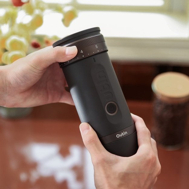 Portable electric coffee grinder OutIn Fino Tundra Brown