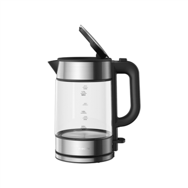 Xiaomi | Electric Glass Kettle EU | Electric | 2200 W | 1.7 L | Glass | 360&deg; rotational base | Black/Stainless Steel