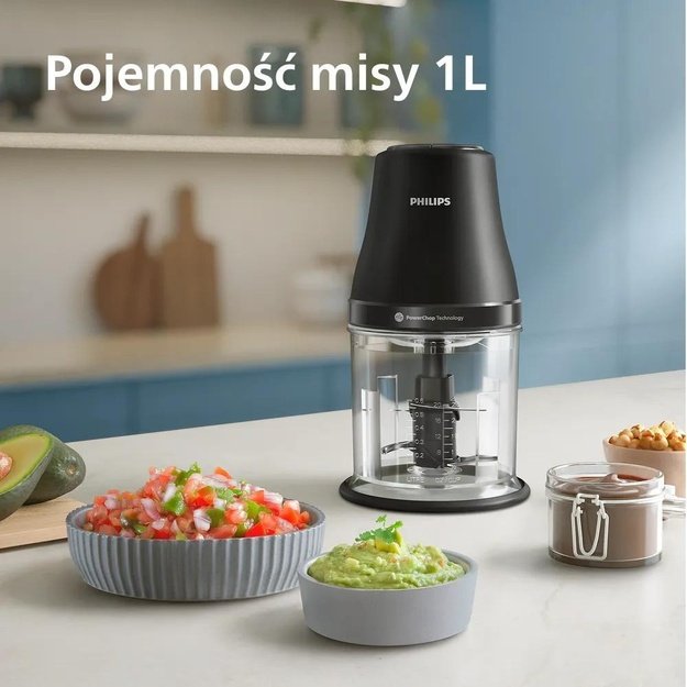 Philips HR1501/00 electric food chopper 1 L 450 W Black