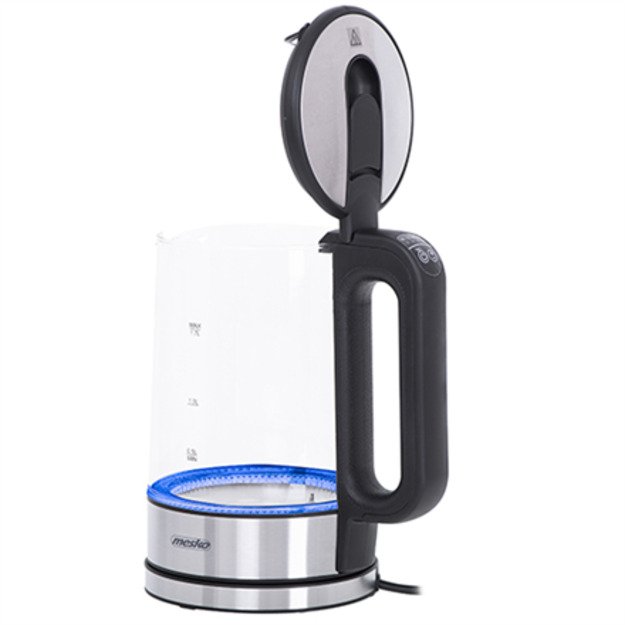 Mesko | Kettle | MS 1301b | Electric | 1850 W | 1.7 L | Glass/Stainless steel | 360&deg; rotational base | Black 3