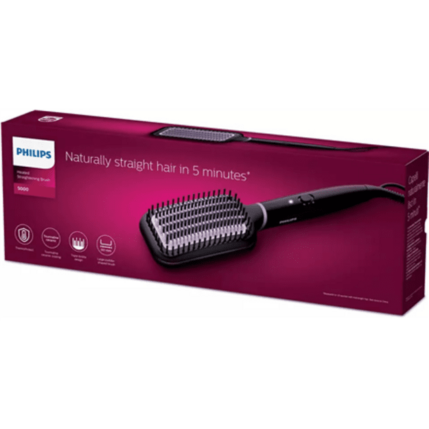 Philips StyleCare BHH880/00 hair styling tool Straightening brush Black, Pink 1.8 m