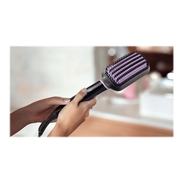Philips StyleCare BHH880/00 hair styling tool Straightening brush Black, Pink 1.8 m