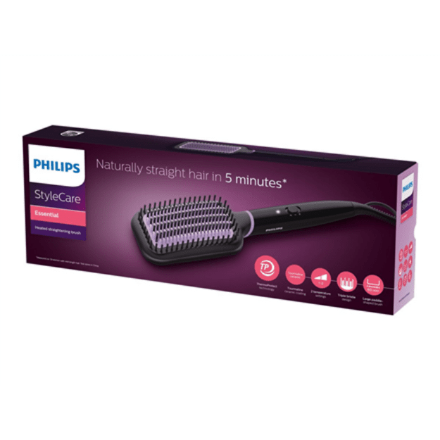 Philips StyleCare BHH880/00 hair styling tool Straightening brush Black, Pink 1.8 m
