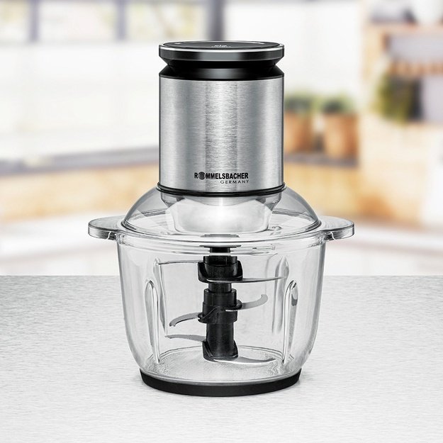 Rommelsbacher MZ 600 electric food chopper 2 L 600 W Black, Stainless steel