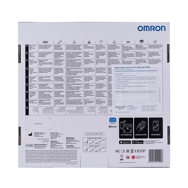 Omron VIVA Square Black Electronic personal scale