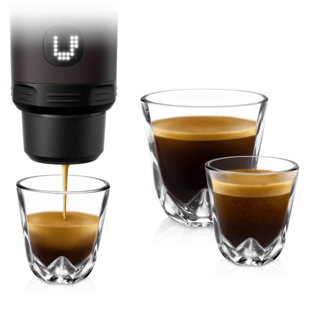 WACACO PIXAPRESSO DARK BURGUNDY ne&scaron;iojamas kavos aparatas, tamsi burgundi&scaron;ka