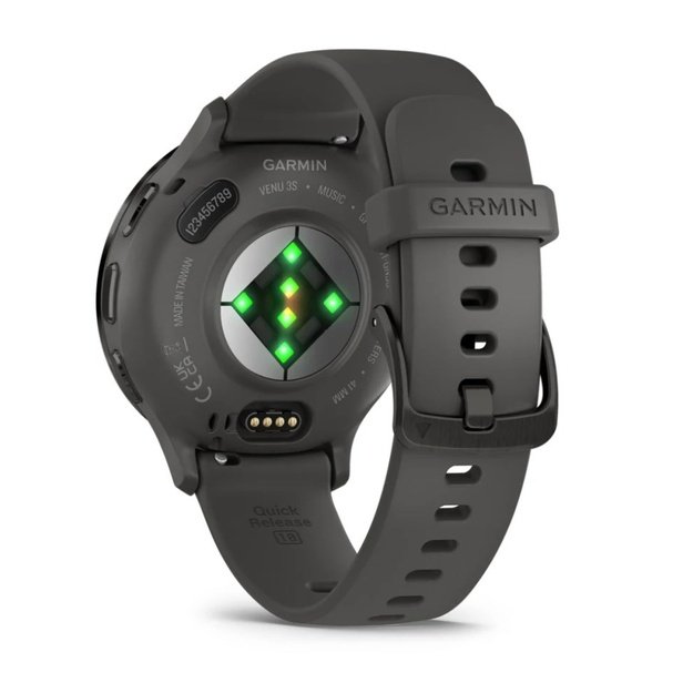 Garmin Venu 3S 3.05 cm (1.2 ) AMOLED 41 mm Digital 390 x 390 pixels Touchscreen Grey Wi-Fi GPS (satellite)