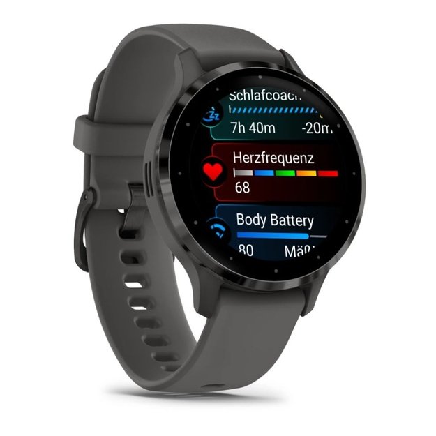 Garmin Venu 3S 3.05 cm (1.2 ) AMOLED 41 mm Digital 390 x 390 pixels Touchscreen Grey Wi-Fi GPS (satellite)