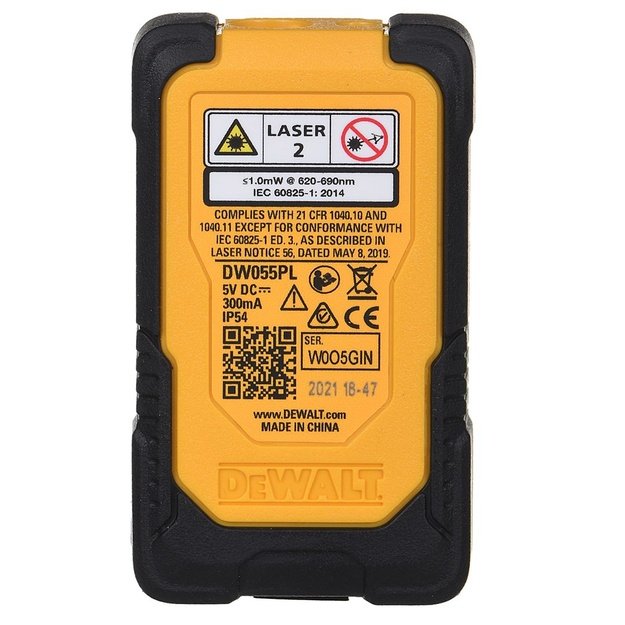 Lazerinis atstumo matuoklis DEWALT 16m DW055PL-XJ