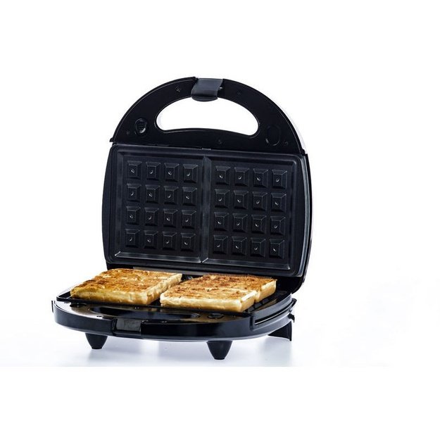 Brock SSM 2003 RD 3 in 1 Sandwich/Waffle Maker And Grill 750W, Black/Red