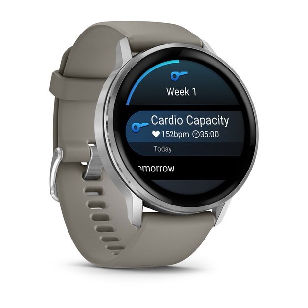 Garmin Venu 4 3.56 cm (1.4 ) AMOLED 45 mm Digital 454 x 454 pixels Touchscreen Silver Wi-Fi GPS (satellite)