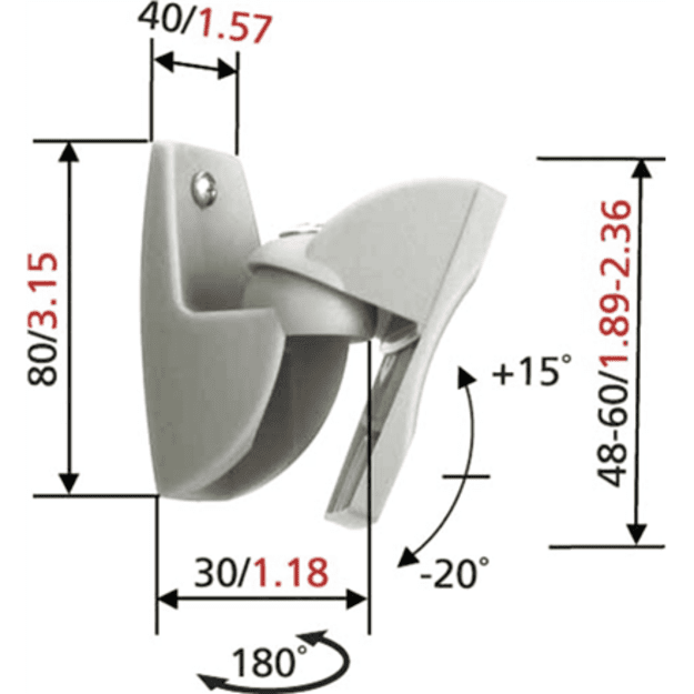 Vogels | Loundspeaker Mount | VLB500 2 pcs. | Turn, Tilt | Maximum weight (capacity) 5 kg | Black