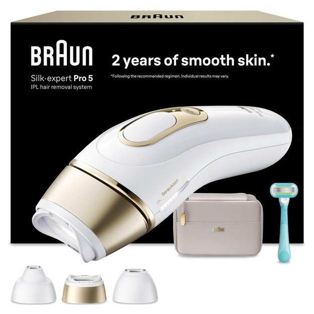 Braun Silk-expert 80851324 light hair remover Intense pulsed light (IPL) White, Yellow