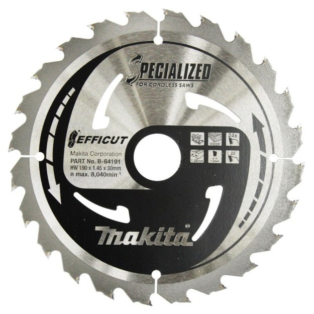 Pjovimo diskas MAKITA Efficut 190x1,45x30mm 24T 23&deg;