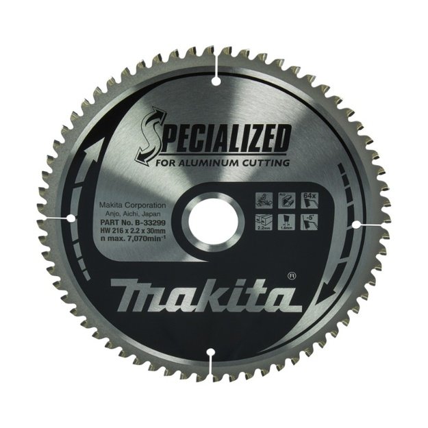 Pjovimo diskas aliuminiui MAKITA 216x2,2x30mm