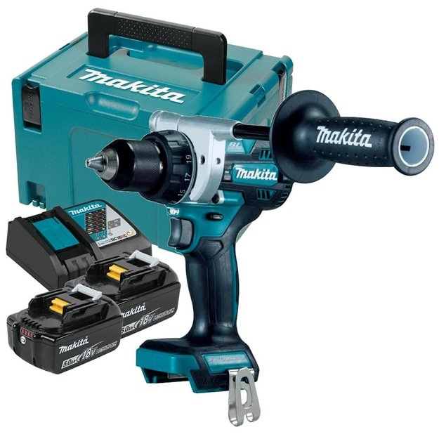 MAKITA CORDLESS DRILL-SCREWDRIVER 18V DDF492RTJ 130/65Nm 2x5.0Ah BL