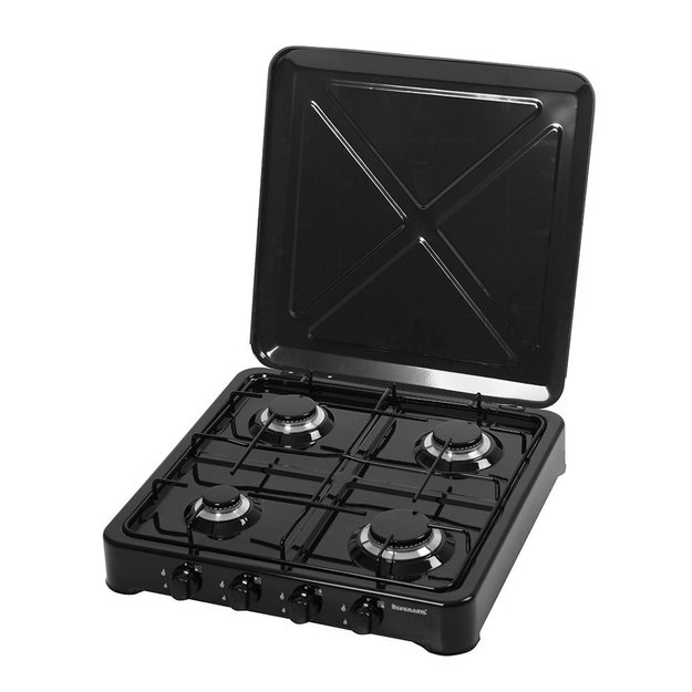 Ravanson K-04TB hob Black Countertop Gas 4 zone(s)