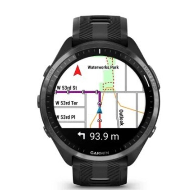 Garmin Forerunner 965 3.56 cm (1.4 ) AMOLED 47 mm Digital 454 x 454 pixels Touchscreen Black Wi-Fi GPS (satellite)