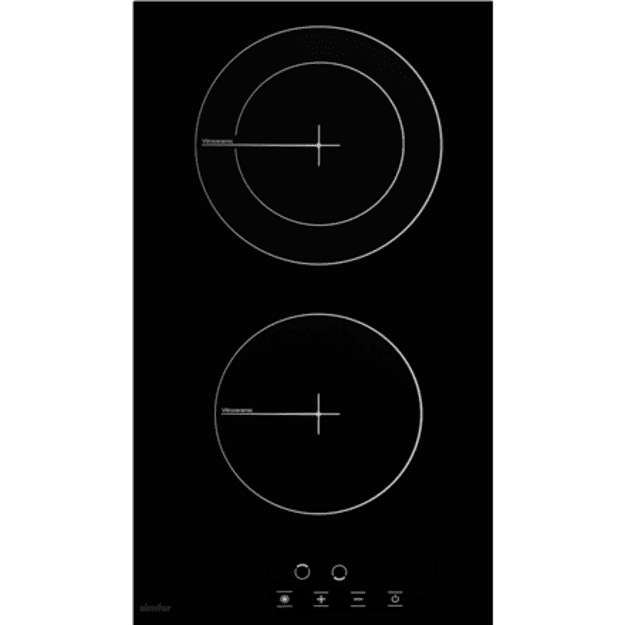 Simfer | Hob | H3.020.DEBSP | Vitroceramic | Number of burners/cooking zones 2 | Touch | Black