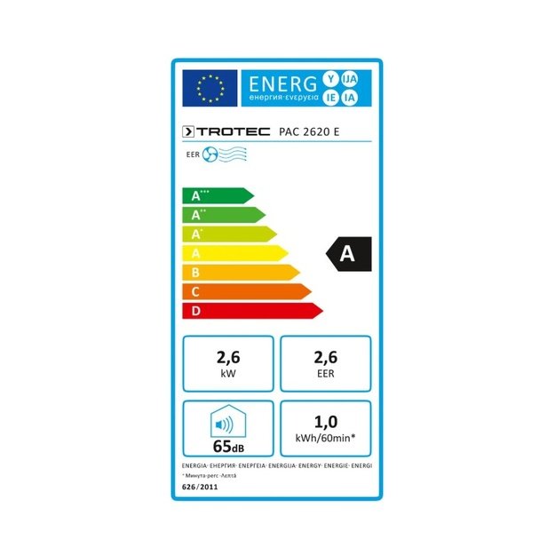Mobilus oro kondicionierius Trotec PAC 2620 E Wi-Fi